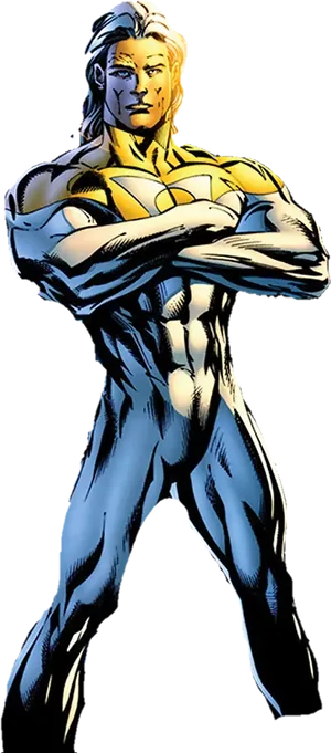 Superhero_ Pose_ Comics_ Character PNG Image