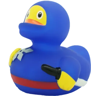 Superhero Rubber Duck Figure PNG Image