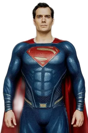 Superheroin Blueand Red Costume PNG Image