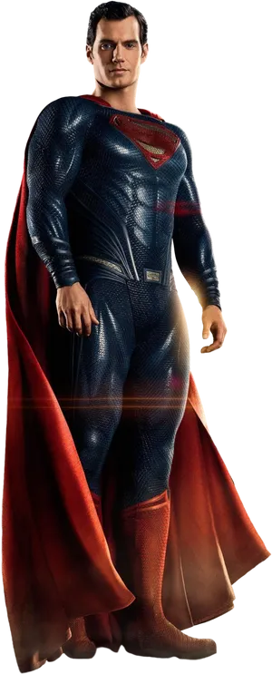 Superheroin Blueand Red Costume PNG Image