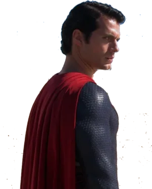 Superheroin Red Cape Profile PNG Image