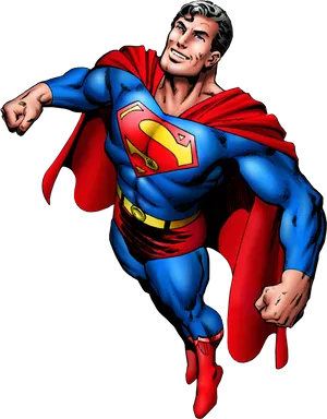 Superman_ Flying_ Heroic_ Stance.png PNG Image