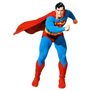 Superman in Action PNG 05032024 PNG image with transparent background