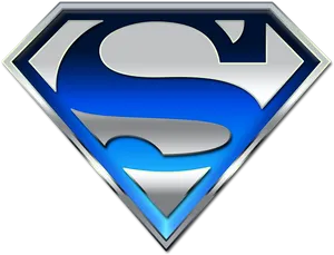 Superman Logo3 D Rendering PNG Image