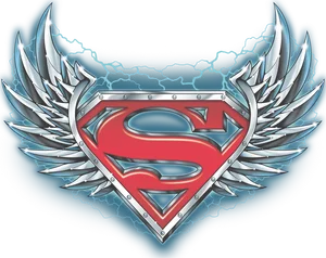 Superman Logowith Wingsand Lightning PNG Image