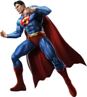 Superman Power Pose.png PNG Image