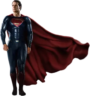 Superman Standing Pose PNG Image