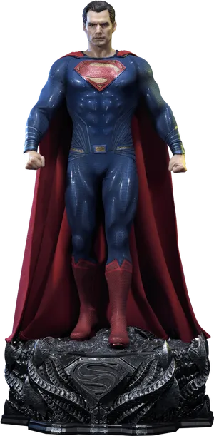 Superman Statue Pose PNG Image