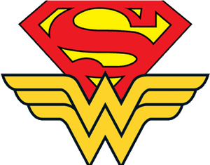 Superman Wonder Woman Hybrid Logo PNG image with transparent background