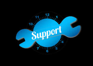 Support Wrench Clock Graphic PNG with transparent background