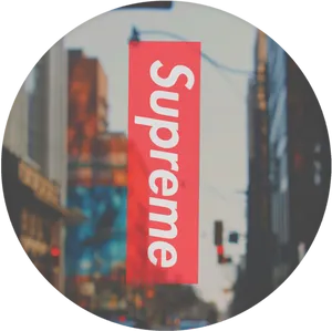 Supreme Brand Banner Urban Backdrop PNG Image