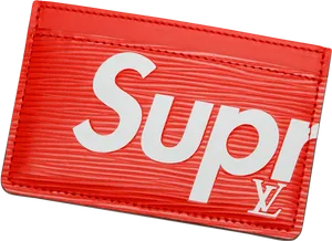 Supreme L V Red Wallet PNG Image