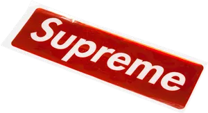 Supreme Logo Sticker PNG Image