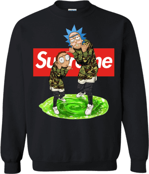 Rick And Morty Supreme Shirt, Hoodie, Tank - Rick And Morty Supreme Hoodie, HD Png Download PNG image with transparent background