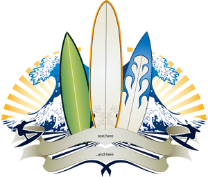 Big Wave Surfing Banner Surfboard - Surf Board Png, Transparent Png PNG with transparent background