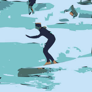 Surferin Action Abstract Art.jpg PNG with transparent background