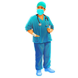 Surgeon Doctor Cartoon PNG 06212024 PNG