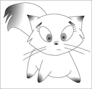 Surprised Cartoon Cat PNG image with transparent background