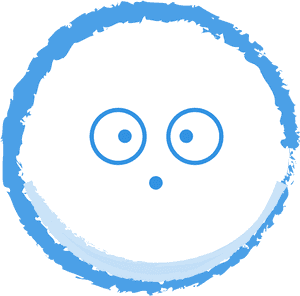 Surprised Cartoon Face Graphic PNG image with transparent background