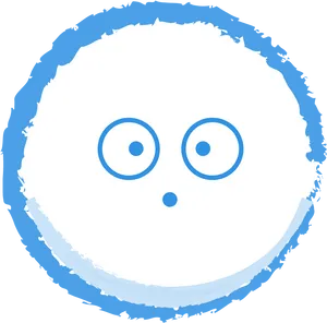 Surprised Cartoon Face Graphic PNG Image