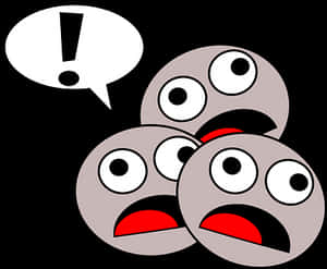 Surprised Cartoon Faces Vector PNG image with transparent background