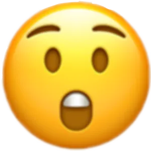 Surprised Face Emoji PNG Image