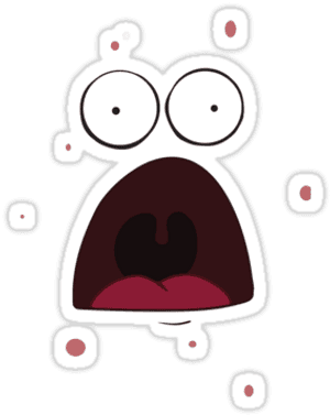 Surprised Patrick Star Cartoon PNG image with transparent background