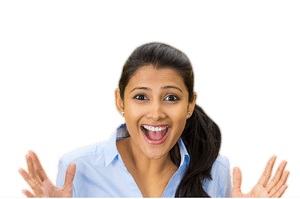 Surprised Woman Model PNG Pic PNG with transparent background