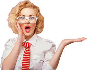 Surprised Woman PNG File PNG image with transparent background