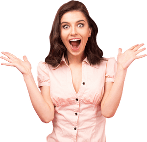 Surprised Woman Model PNG Clipart PNG with transparent background