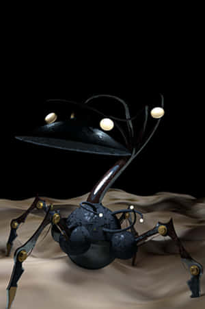 Surreal Alien Robot Spider PNG image with transparent background