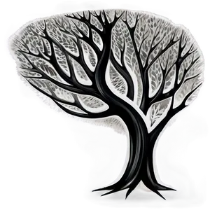 Surreal Black And White Tree Art Png Vmh36 PNG Image