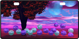 Surreal Bubbles Under Tree PNG image with transparent background