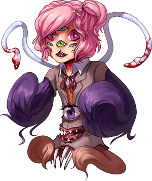 Purple Fictional Character Vertebrate Anime Violet - Doki Doki Literature Club Cute, HD Png Download PNG image with transparent background