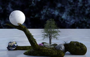 Surreal Nature Harmony PNG image with transparent background