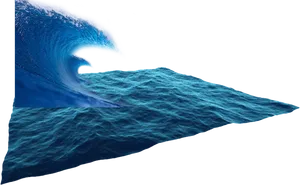 Surreal Ocean Wave PNG Image