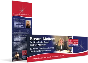 Susan Mallery District Attorney Campaign Materials PNG Image