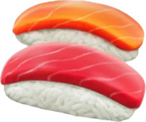 Sushi Nigiri Salmon Tuna PNG Image