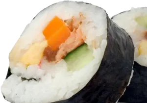 Sushi Roll Closeup PNG Image