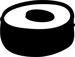 - Black And White Sushi Roll Clipart , Png Download - Png Icon Sushi Rolls, Transparent Png PNG image with transparent background