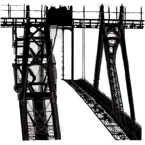 Suspension Bridge Silhouette PNG vvv77 PNG