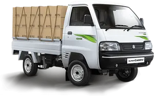 Suzuki Super Carry Mini Truck Loaded PNG Image