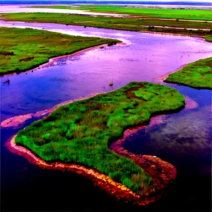 Swamp Marshlands Aerial Png 38 PNG Image