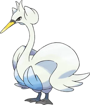 Swan Pokemon Swanna Illustration PNG Image