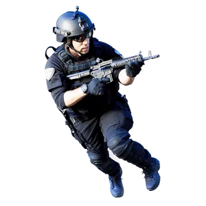 Swat Officer In Action Png 9 PNG Image