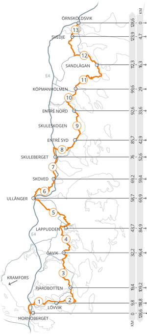 High Coast Trail Sweden Map, HD Png Download PNG image with transparent background