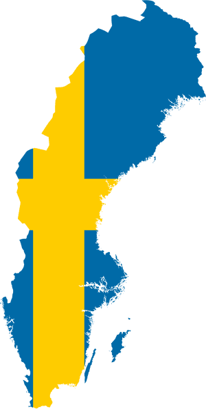 Waterfalls In Sweden - Sweden Map With Flag, HD Png Download PNG image with transparent background