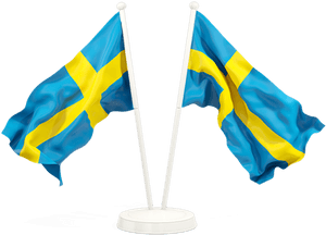 Two Waving Flags - Waving Bangladesh Flag Png, Transparent Png PNG with transparent background