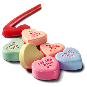 Sweet Candy Hearts PNG kkx64 PNG
