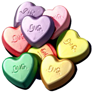 Sweet Conversation Hearts Png Qik56 PNG Image